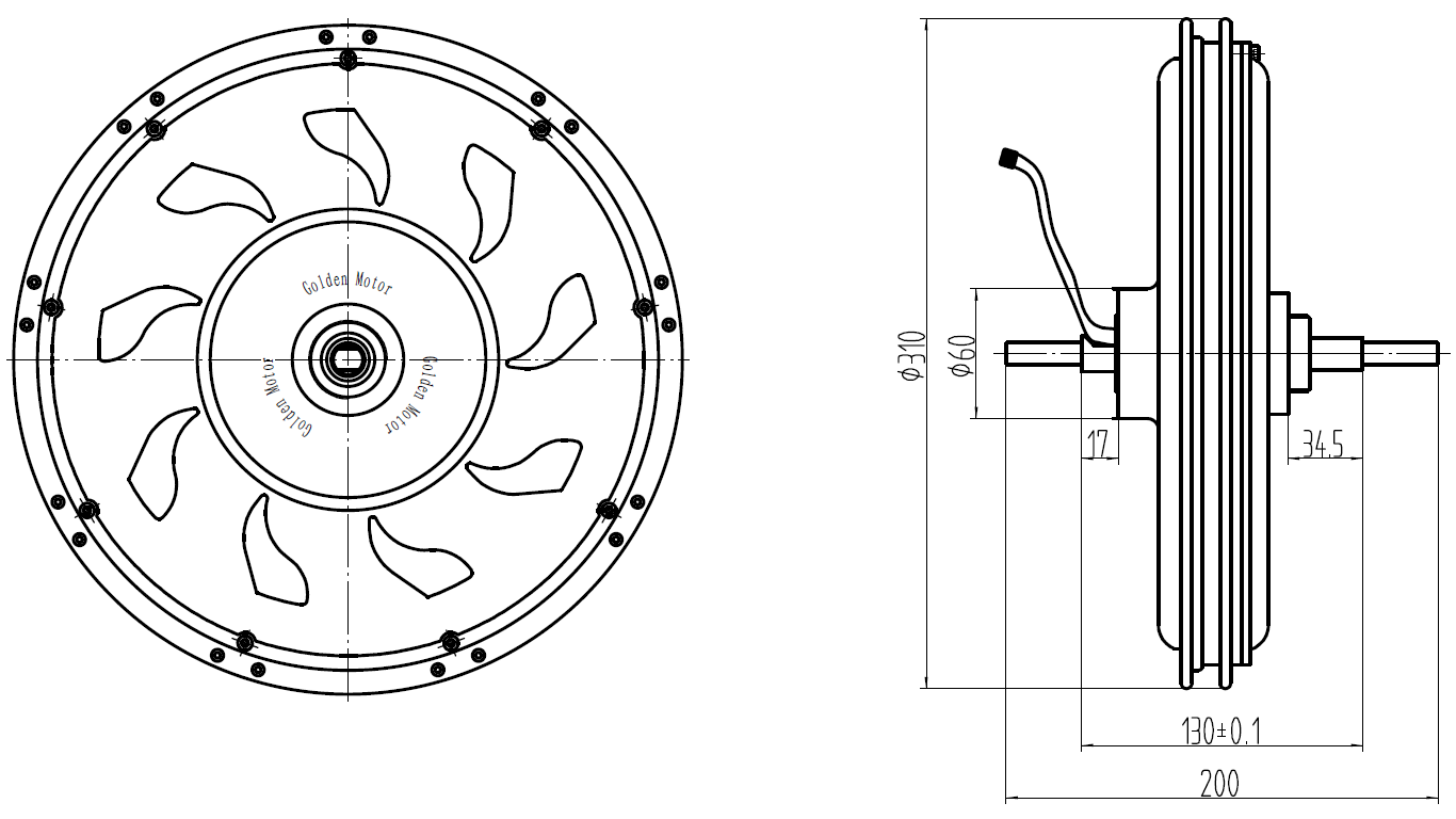 Комплект мотор-колесо Magic Pie-2, 26" (задний) без контроллера