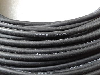 Силиконовый кабель 16 AWG (чёрный)