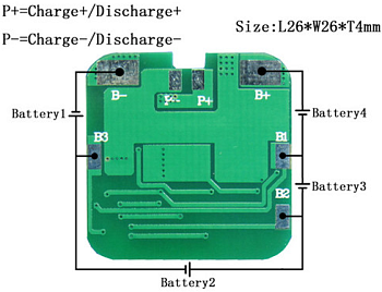 BMS LiFePO4 4S (12В-5A)