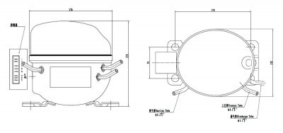Холодильный компрессор 65G (210Вт, 12В-24В)