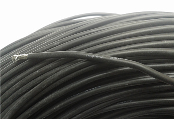 Силовой силиконовый кабель 14 AWG (чёрный)