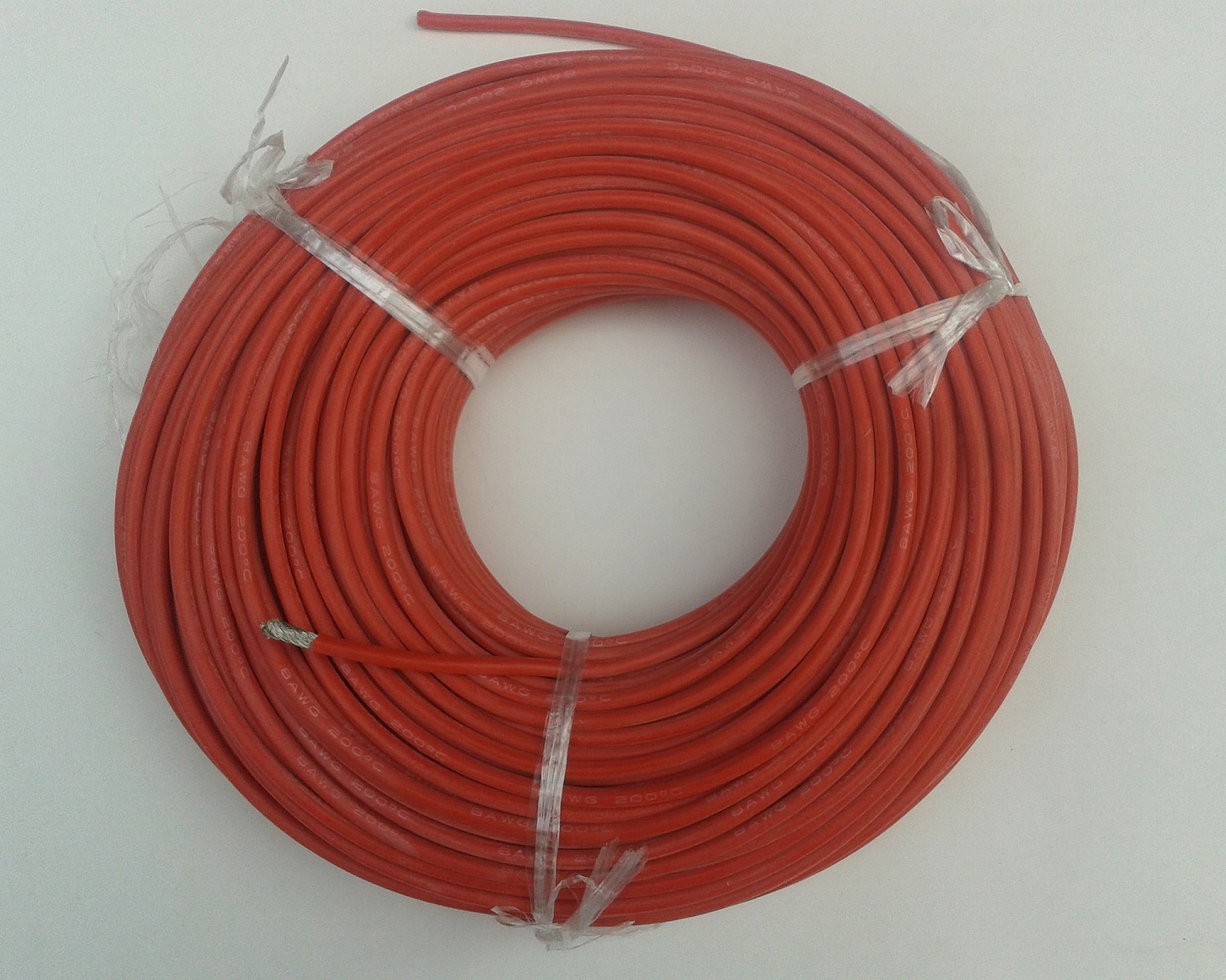 Силовой силиконовый кабель 8 AWG (красный)