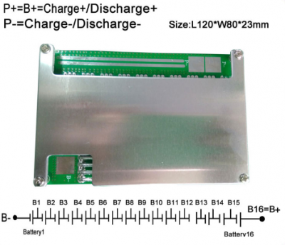 BMS LiFePO4 16S (48В-60A) BMS LiFePO4 16S (48В-60A)