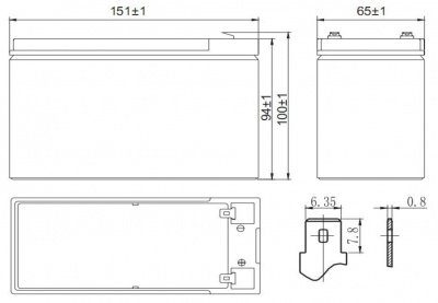 Аккумулятор Delta HR 1234W, 12V-9Ач