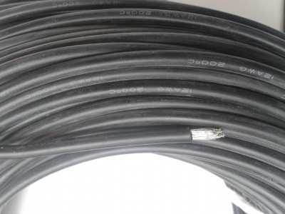 Силовой силиконовый кабель 12 AWG (чёрный) Силовой силиконовый кабель 12 AWG (чёрный)