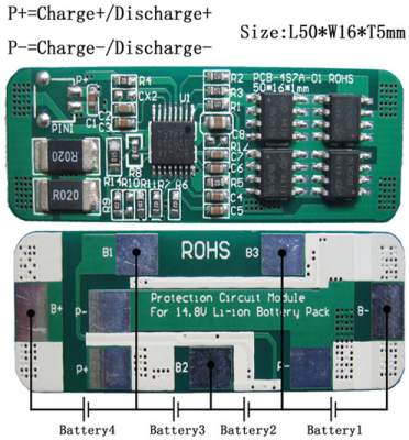 BMS LiFePO4 4S (12В-5A)-L