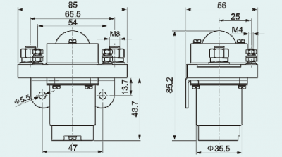 Контактор постоянного тока 72В-200А Контактор постоянного тока 72В-200А