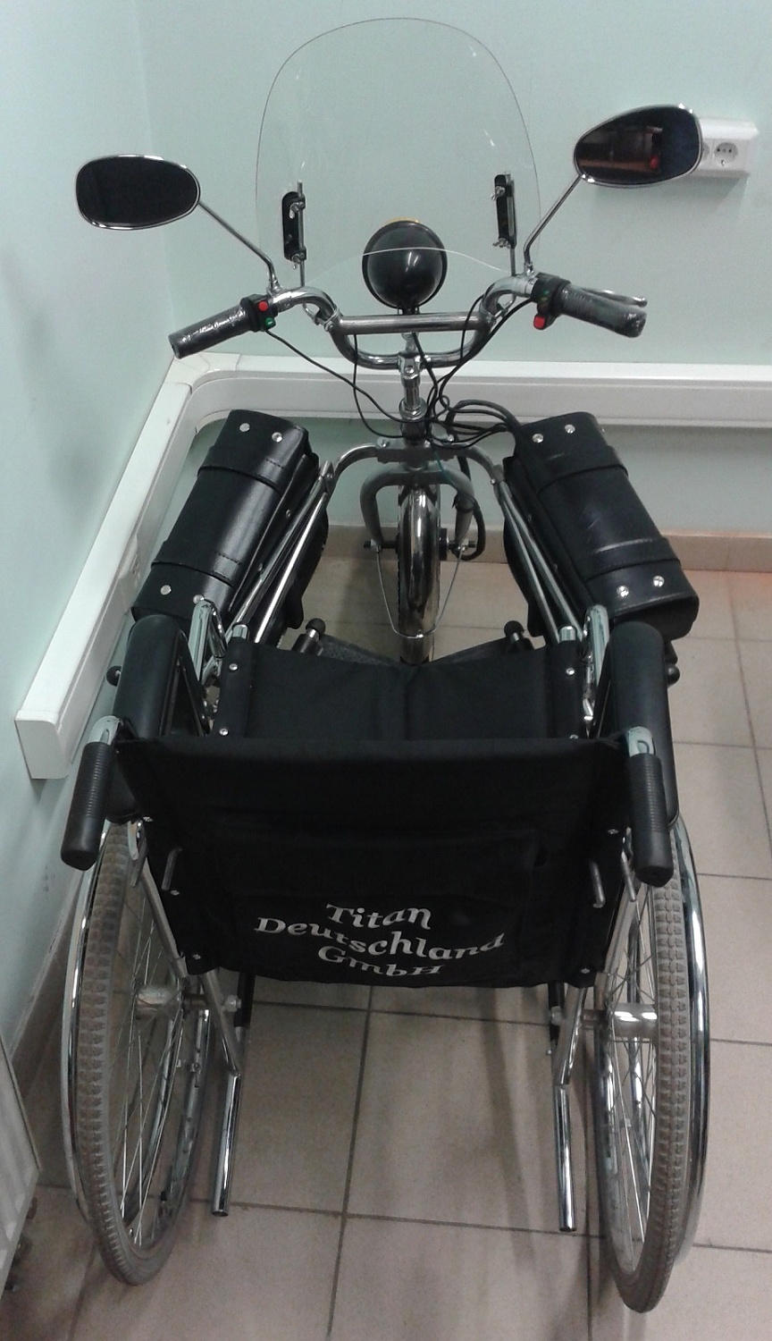 Велоприставка Чоппер для инвалидной коляски,1500Вт