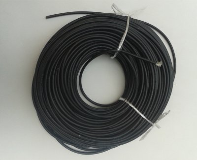 Силовой силиконовый кабель 8 AWG (чёрный)