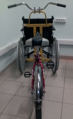 Велоприставка Такси для инвалидной коляски