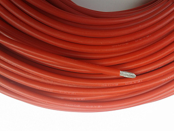 Силовой силиконовый кабель 12 AWG (красный)