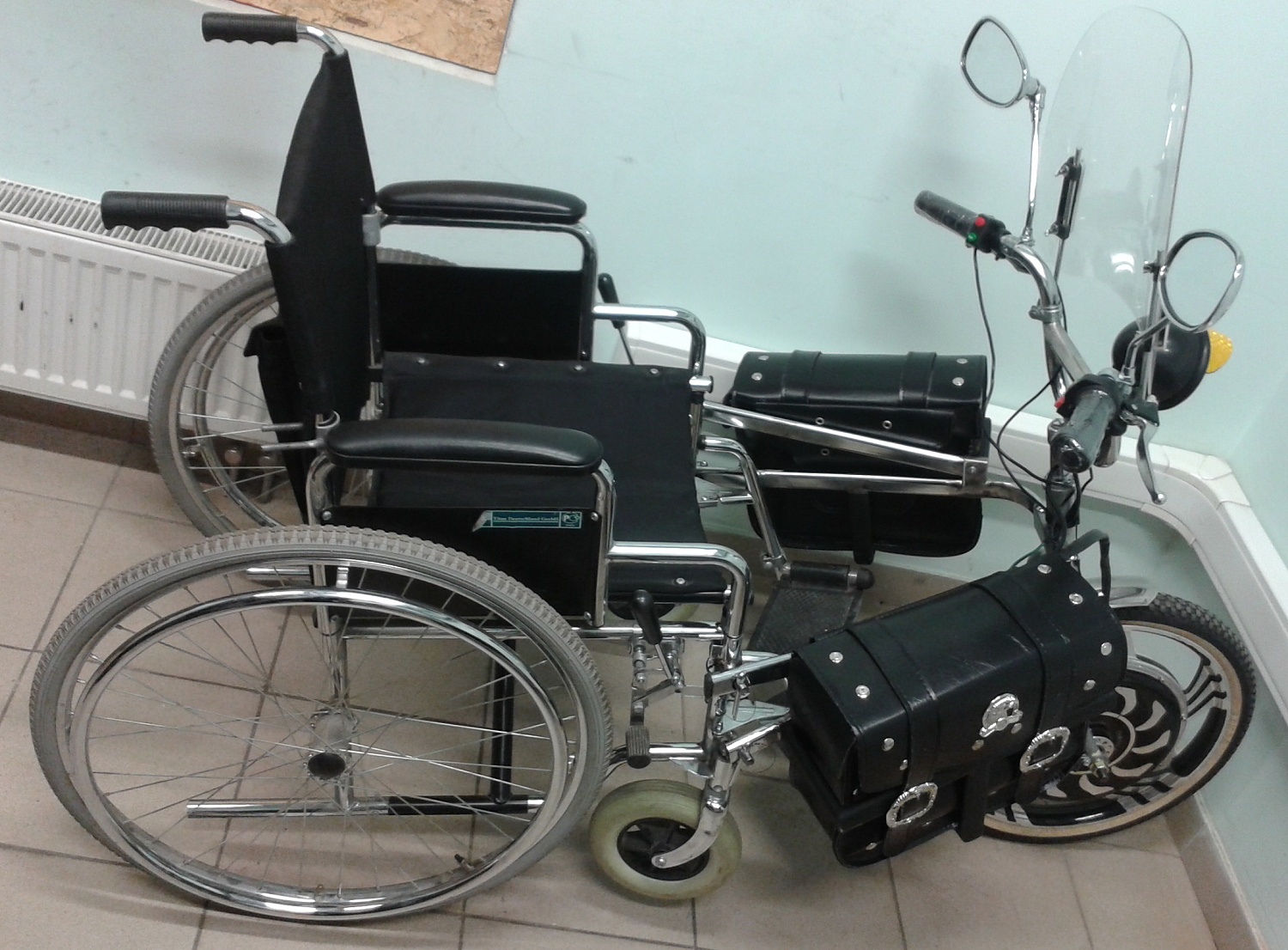 Велоприставка Чоппер для инвалидной коляски,1500Вт