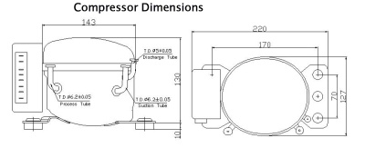 Холодильный компрессор 30G (87Вт, 12В-24В)