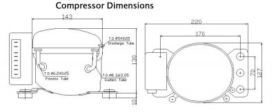 Холодильный компрессор 30G (87Вт, 12В-24В) Холодильный компрессор 30G (87Вт, 12В-24В)
