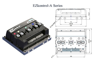 Ezkontrol Ez-A240100 контроллер для BLDC и PMSM электродвигателей с чертежом